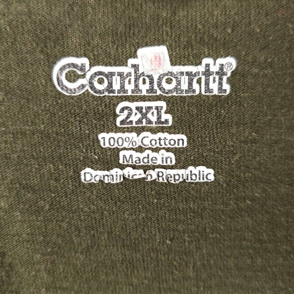 Carhartt Pocket T Shirt Mens Size 2XL Green Workwear Heavy Cotton OVERSIZED - Picture 6 of 7